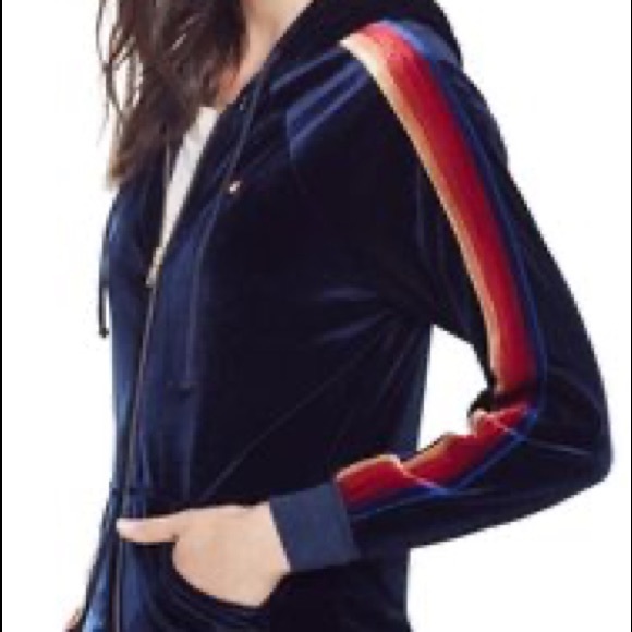 *SOLD* Aviator Nation Velvet Hoodie Navy Medium - Picture 7 of 8